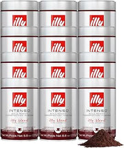 illy Ground Espresso Coffee, Intenso Dark Roast, 8.8oz, 12 Pack