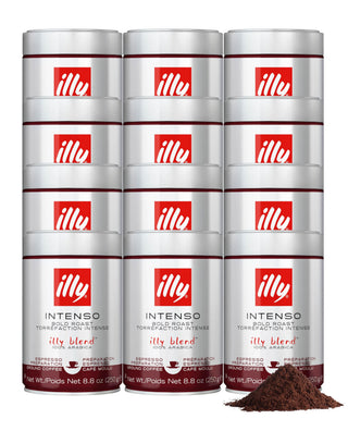 Ground Espresso Coffee by illy – 8.8 Ounce (Pack of 12), Pack of 12, Model 8840