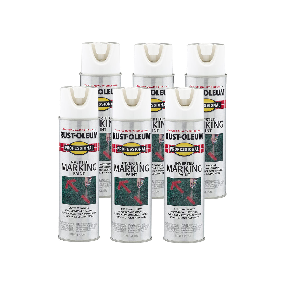 Rust-Oleum 15 Ounce (Pack of 6) / White / Gloss Spray Paint