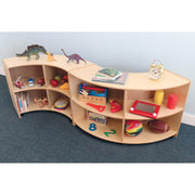 Birch Laminate Curved Storage by Whitney Brothers – Back Curve In, Birch plywood, Natural Uv, Model WB0655