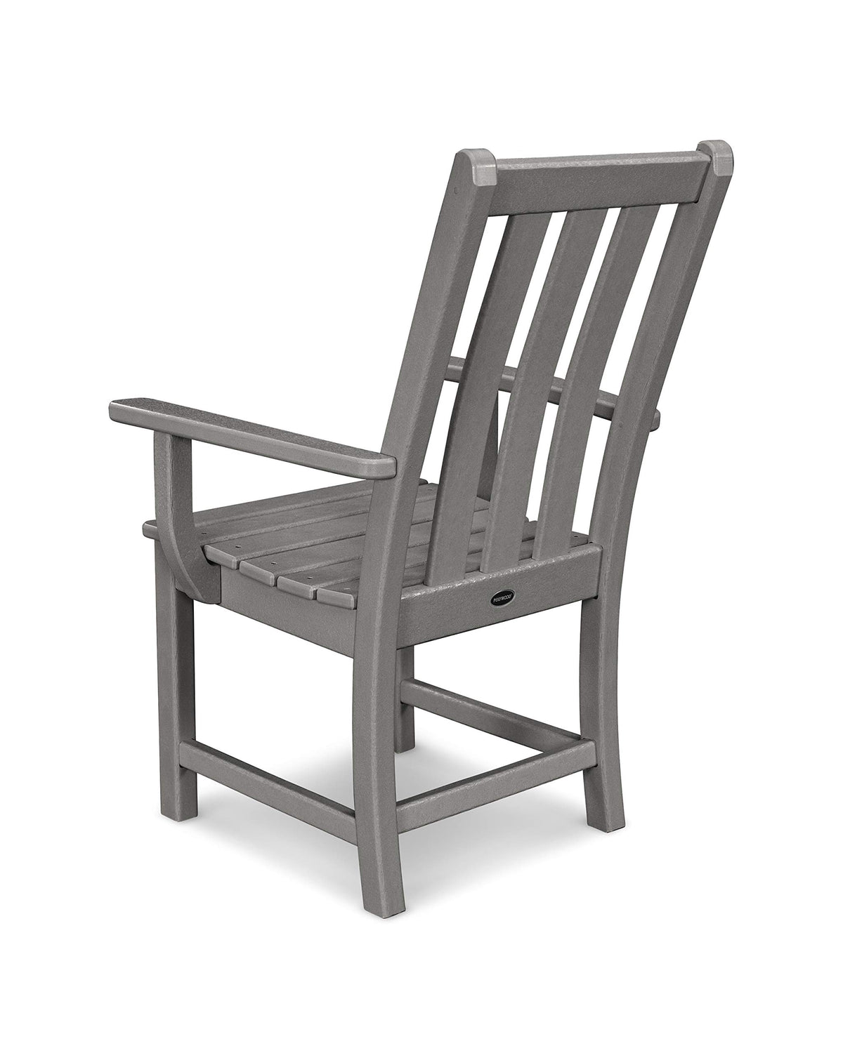 Vineyard Dining Arm Chair (Slate Grey) by Polywood – High Density Polyethylene (HDPE), Slate Grey, Model Vineyard Dining Side Chair