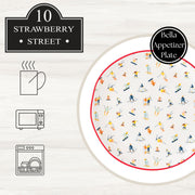 10 Strawberry Street Skiers / 6" / Traditional Appetizer Plates
