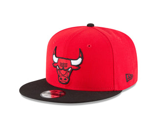 NBA Chicago Bulls Adult Men NBA 9Fifty 2Tone Snapback Cap by New Era – One Size, Polyester, Red, Model STOCKNBA-950 2TONE