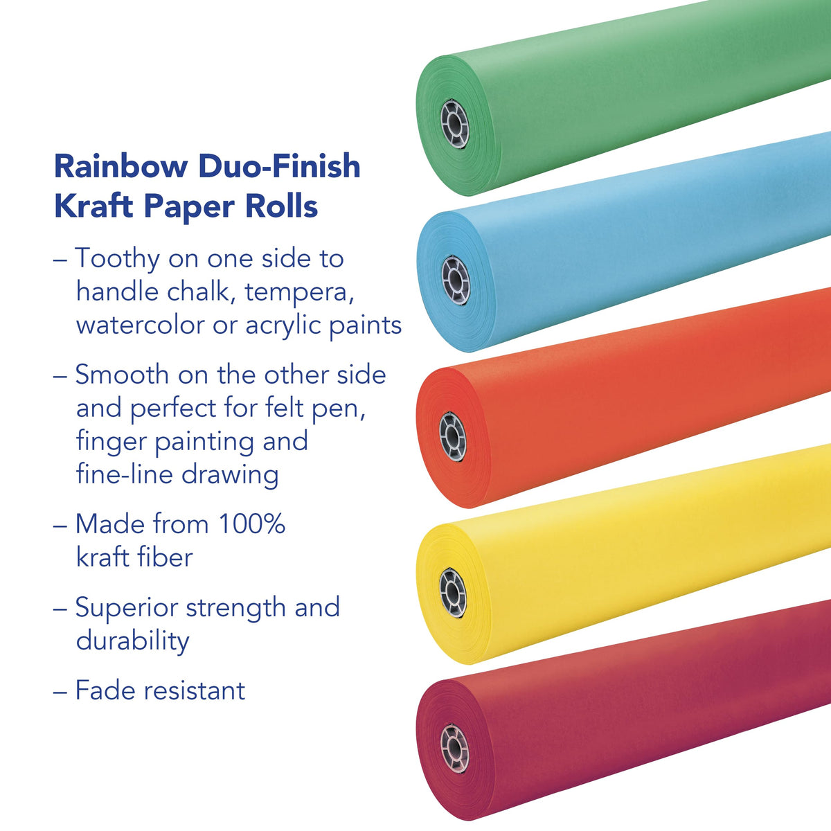 Pacon Sky Blue Duo-Finish / 36 Inches x 100 Feet - 40 lbs / Durability Kraft Paper
