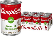 Campbell's Condensed 98% Fat Free Cream of Mushroom Soup, 10.5 oz Can (12 Pack)