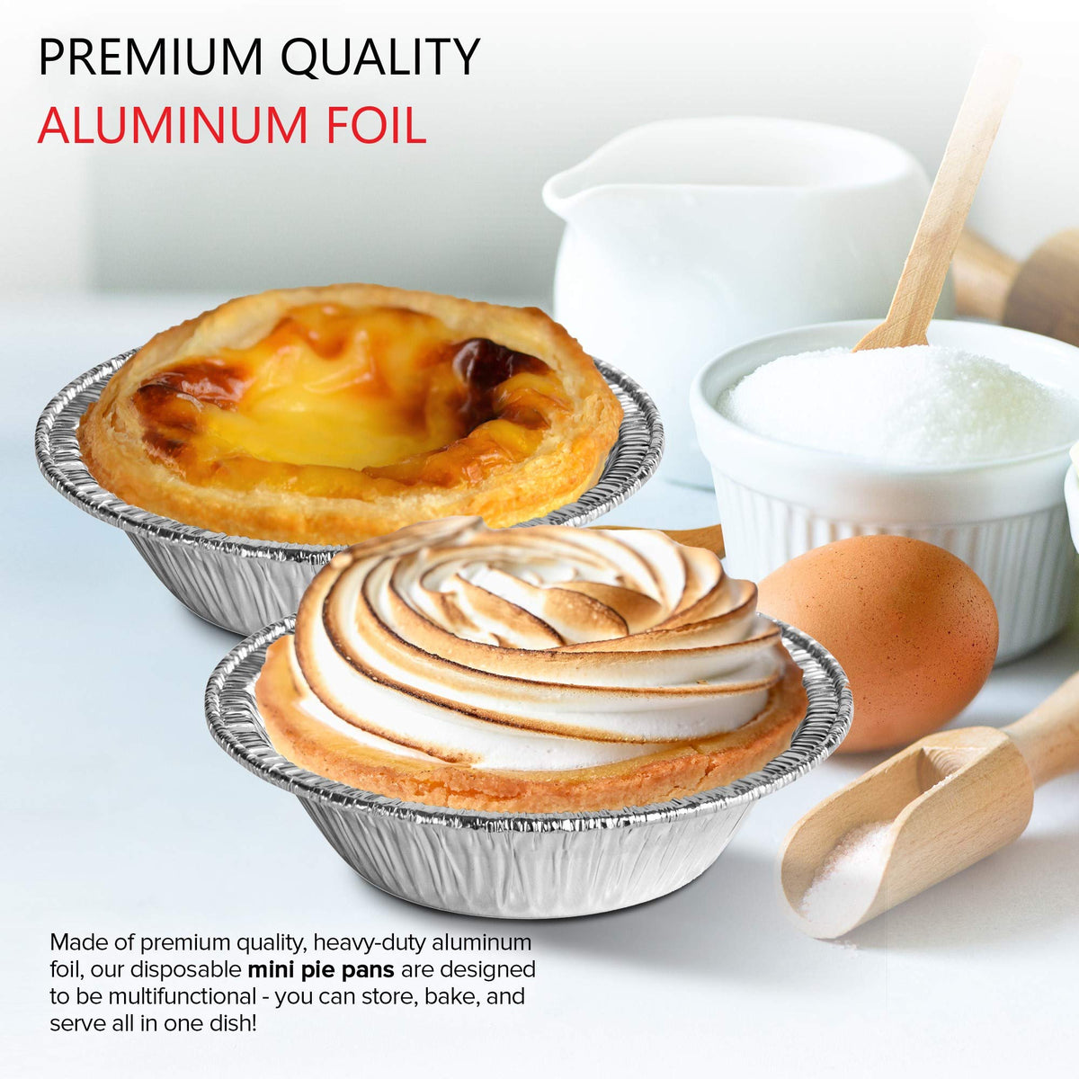 Stock Your Home 100 Pack (3 Inch) / Silver / 100 Pack Pie Pans