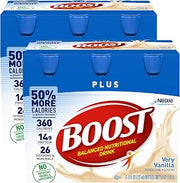 Boost Plus Balanced Nutritional Drink (8 Fl Oz (Pack of 2), Vanilla