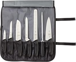 Mercer Culinary Millennia 8-Piece Knife Roll Set, Black Handles