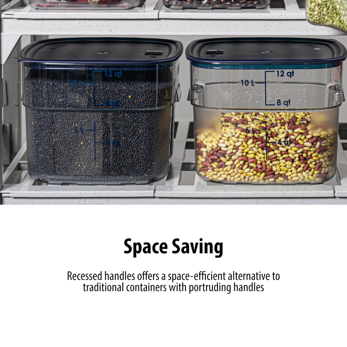 FreshPro 22Qt Food Storage Container in Clear for Industrial and Kitchen Use by Cambro – 22.0 quarts, Polycarbonate (PC), Clear, Model 22SFSPROCW135