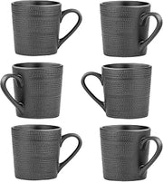 10 Strawberry Street Onyx Shadow Mug, Set of 6