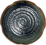 Thunder Group Tenmoku melamine dinnerware collection 7 1/4" lotus shape plate, comes in dozen