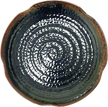 Thunder Group Tenmoku melamine dinnerware collection 7 1/4" lotus shape plate, comes in dozen