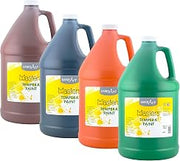 Handy Art Little Masters Tempera Paint, 4 Gallon Kit, Orange, Green, Brown, Black