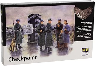 Masterbox Master Box Checkpoint German Soldiers and Civilians with Sentry Box (6) Figure Model Building Kits (1:35 Scale)
