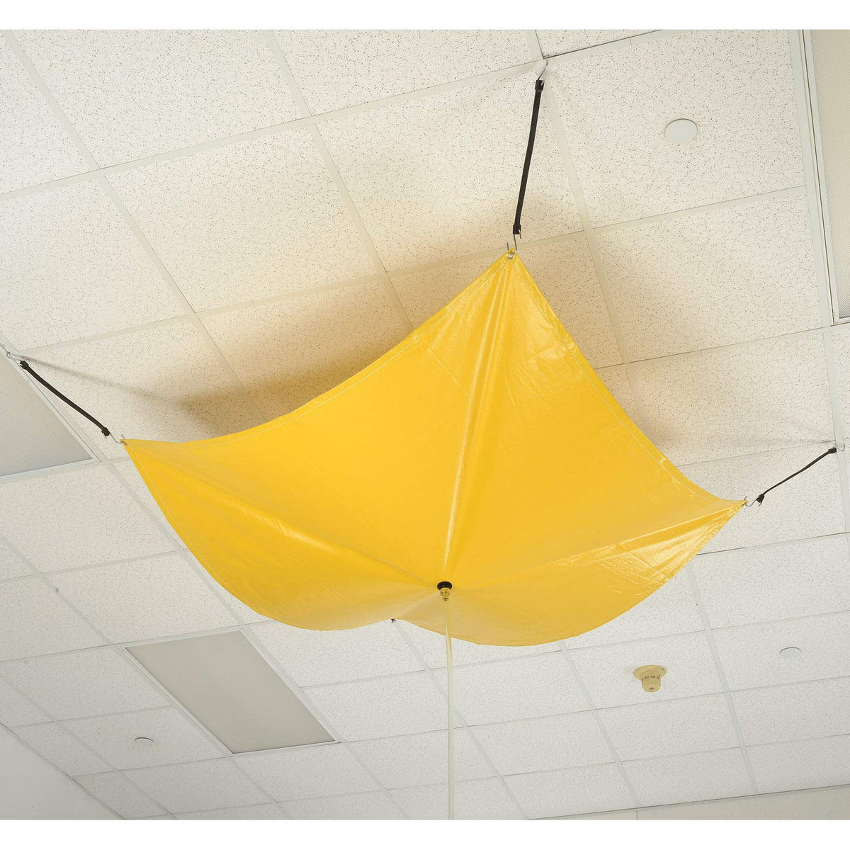 7' x 7' Leak Diverter - Yellow by Global Industrial – Flame Retardant PVC, Yellow, Model YLD27