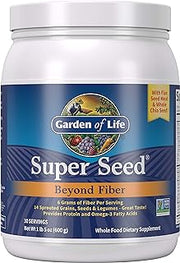 Garden of Life Super Seed Unflavored Fiber Powder, with Omega 3, 600g