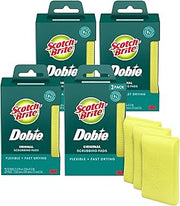 3M Scotch-Brite Dobie All Purpose Pads, 3Count (Pack of 4) Total 12 Pads