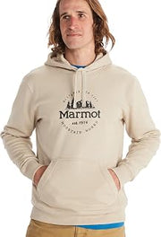 MARMOT Men's Culebra Peak Hoody - Hooded Midweight Pullover Fleece Sweatshirt with Screen Printed Graphic and Kangaroo Pocket