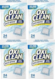 OxiClean White Revive Laundry Whitener and Stain Remover Power Paks,24 Count (Pack of 4)