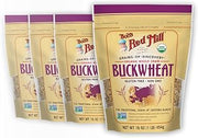Bob's Red Mill Organic Gluten Free Buckwheat Groats, 16oz (4 Pack)