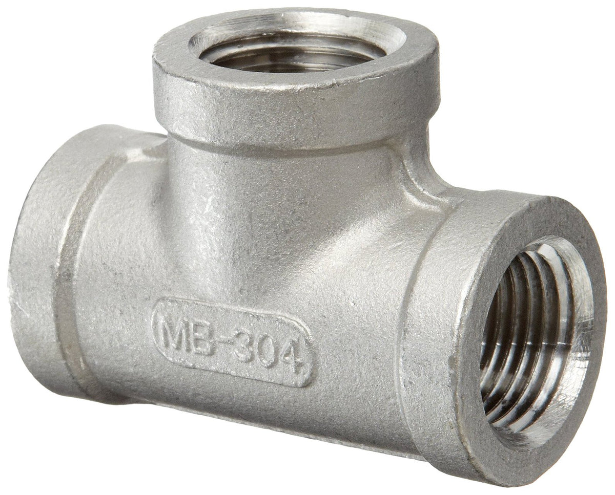 Stainless Steel 304 Cast Pipe Fitting by Merit Brass – 0.5 Inch, Stainless Steel, Model K406-08