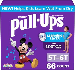Pull-Ups Boys' Potty Training Pants, Size 5T-6T, 66 Count