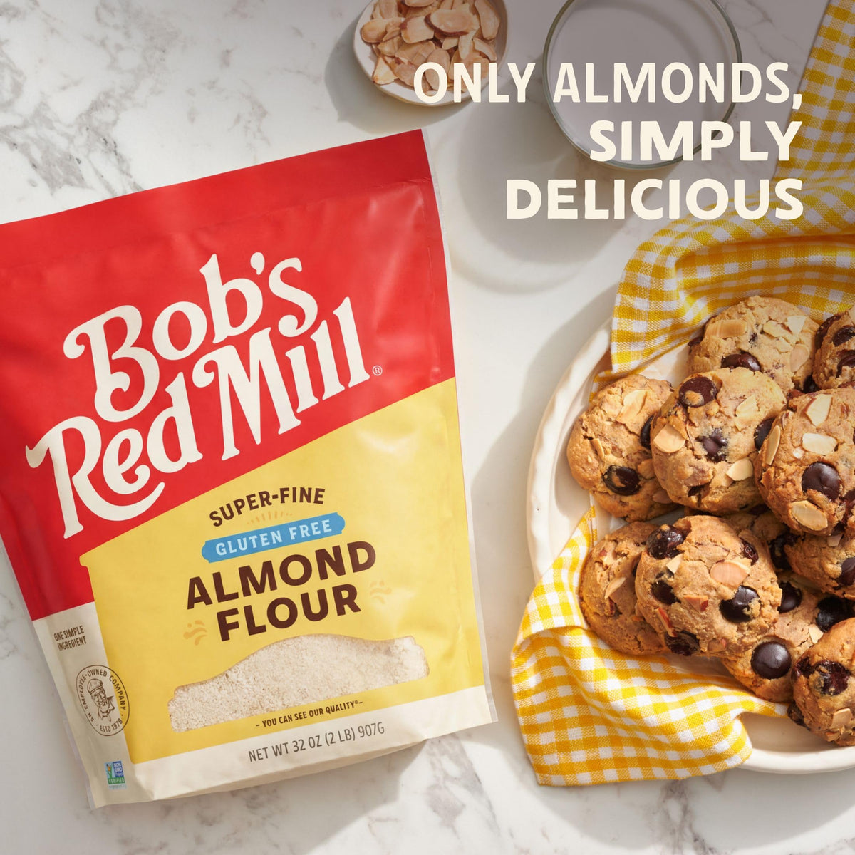 Bob's Red Mill 32 Ounce (Pack of 1) / Resealable / 1 Almond