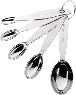 Cuisipro Stainless Steel Measuring Spoon Set Silver, Standard