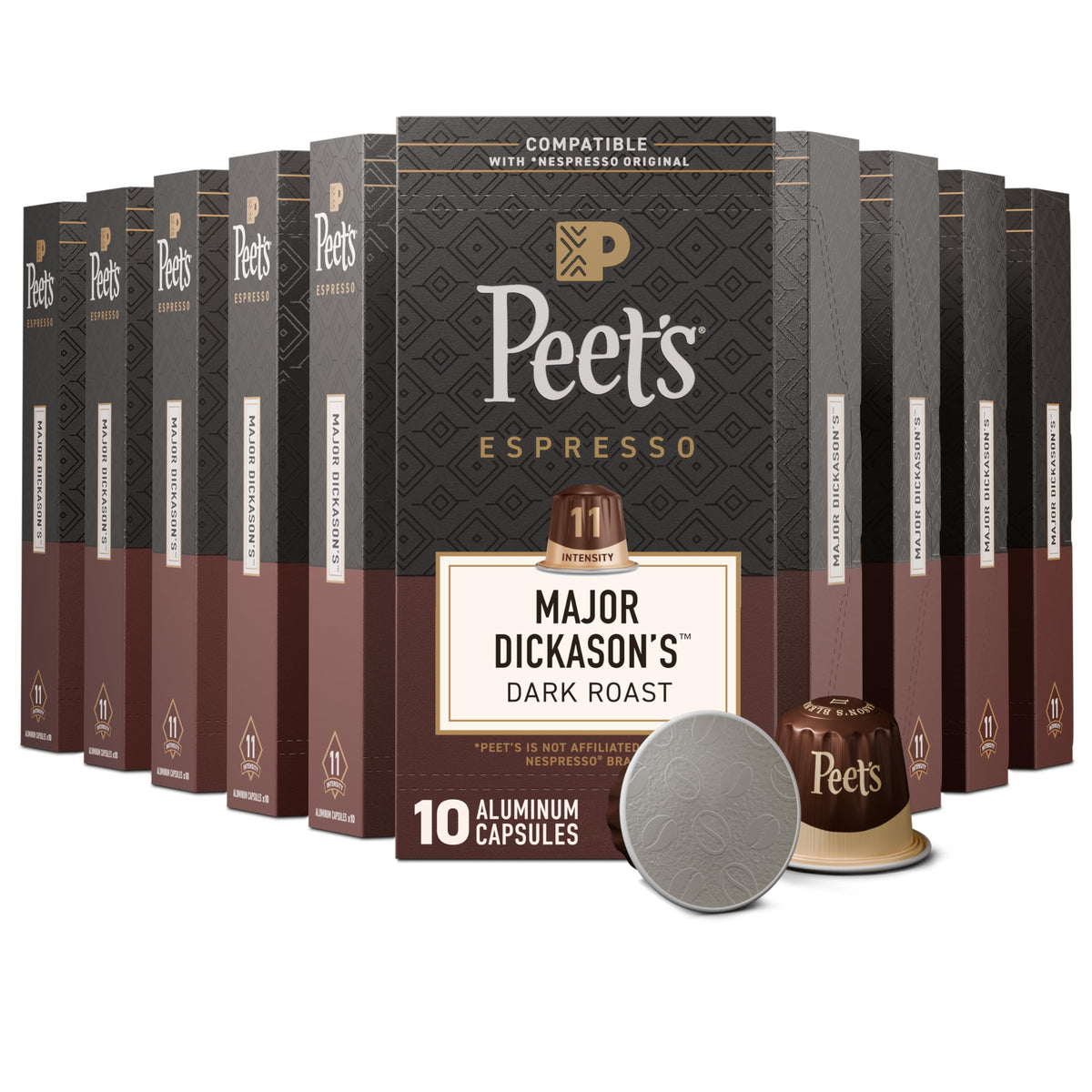 Peet's Coffee Major Dickason's Blend / 10 Count (Pack of 10) / 10 Coffee Gifts