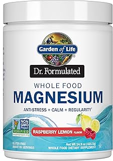 Garden of Life Dr. Formulated Magnesium Powder, Raspberry Lemon, 85 Doses