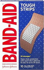BAND-AID Brand Tough Strips Adhesive Bandages, Extra Large, 10 Count