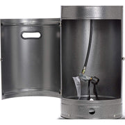 Propane, 41000 BTU, With Table, Silver by AZ Patio Heaters – Steel, Hammered Silver, Model HLDS01-CBT