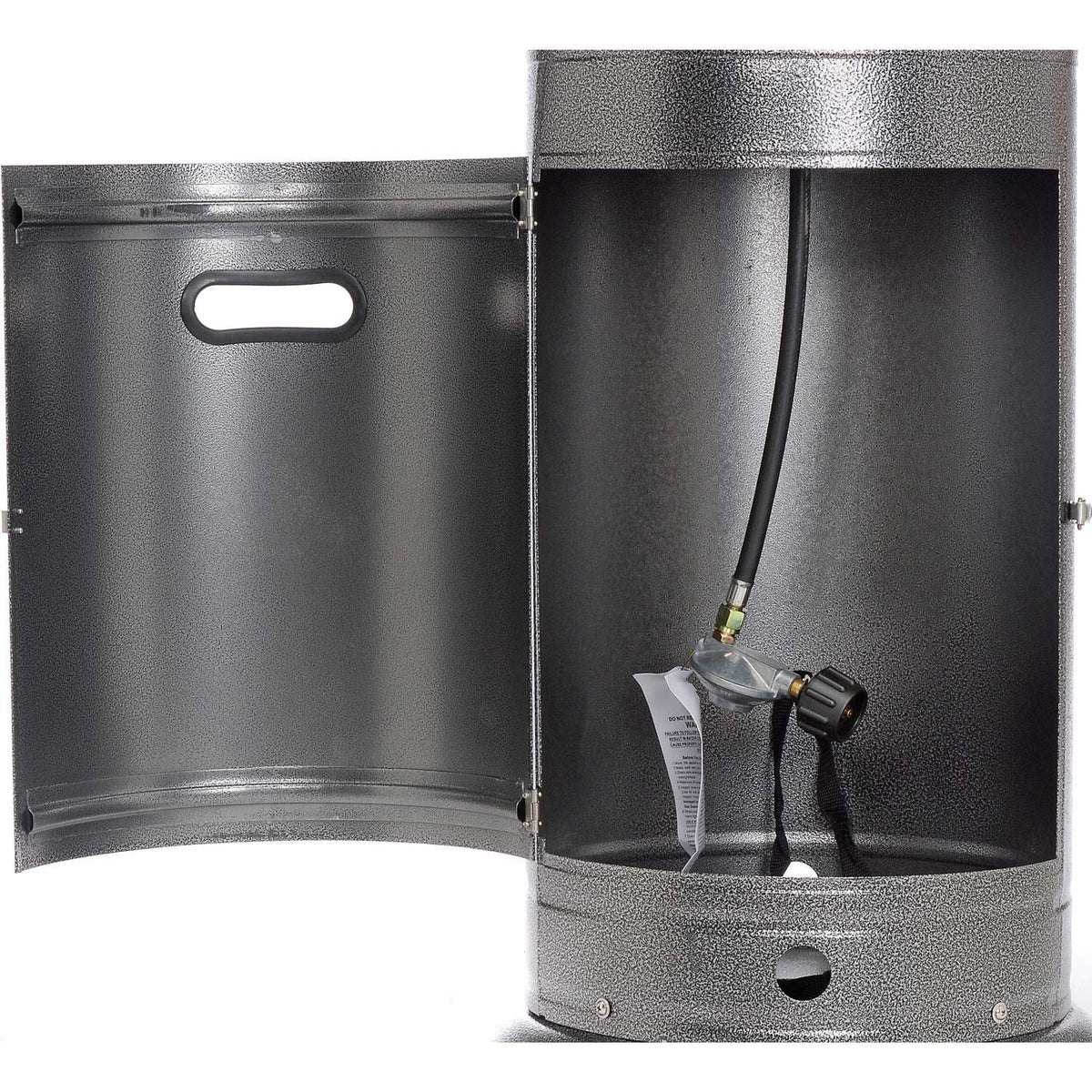 Propane, 41000 BTU, With Table, Silver by AZ Patio Heaters – Steel, Hammered Silver, Model HLDS01-CBT
