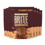 Original Chocolate Chip Thin and Crispy Sweet Snacks by Brownie Brittle – 5 Ounce (Pack of 6), Chocolate, Pack of 6