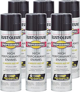 Rust-Oleum Professional High Performance Gloss Black Spray Paint | Rust Prevention, Corrosion Resistant Coating, Industrial Maintenance, Any Angle Spray, Metal Equipment Protection, 15 oz