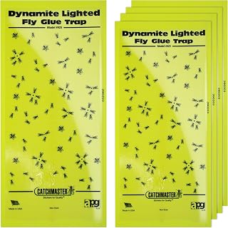 Catchmaster Pro Series Flying Insect Light Trap Replacement Board 5-PK, UV Light Fly Trap Refill, Adhesive Glue Boards, Bug Catcher, UV Lamp Mosquito Catcher, Home & Garage Pest Control