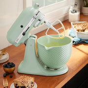 5Q Dew Drop Ceramic Bowl by KitchenAid – 5 Quart, Ceramic, Dew Drop, Model KSM2CB5TDD