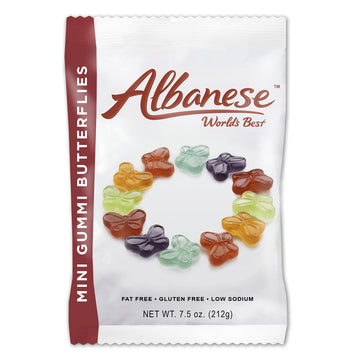 Mini Gummi s candy by Albanese – 7.5 Ounce (Pack of 1), orange, Model 53352