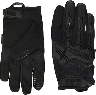 Mechanix Wear MPT-55-009 Shop Gloves, M-Pact, Reinforced Fingertips and Knuckles, Padded Palm, Hook and Loop Closure, Covert Black, Medium, Pair
