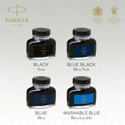 Quink Ink Bottle by Parker – 1.9 fl oz, Glass, Black Ink, Model 1950375