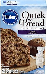 Pillsbury Date Quick Bread And Muffin Mix, 16.6-Ounce