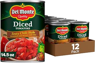 Del Monte Diced Tomatoes Zesty Chili Style, 14.5-Ounce (Pack of 12)