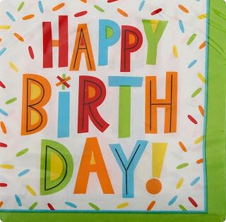 Creative Converting Confetti Paper Beverage Napkins, 6.5 in, 16 ct