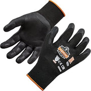 Ergodyne unisex adult Nitrile Coated Gloves, Black, Extra Large US