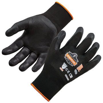 Nitrile Coated Work Gloves by Ergodyne – 1 Count (Pack of 1), Polyester, Black, Model 17953