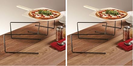 American Metalcraft Inc. Universal Pizza Stand, 12" Sq. x 7" H, Black (Pack of 2)