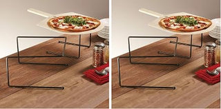 American Metalcraft Inc. Universal Pizza Stand, 12" Sq. x 7" H, Black (Pack of 2)