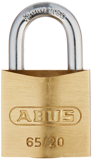 65/20 Solid Brass Padlock Keyed Different - Hardened Steel Shackle by ABUS – Brass, Model 65/20 KD