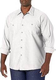 Red Kap Long Sleeve Industrial Solid Work Shirt White Small - 5 Pack