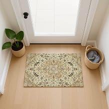 Addison Rugs Chantille ACN2564 Gold 1'8" x 2'6" Indoor/Outdoor, Machine Washable, Easy Clean, Non Shedding, Bedroom, Living Room, Dining Room, Kitchen, Patio Rug